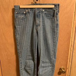 Madewell Perfect Vintage Crop Striped Jean Size 28